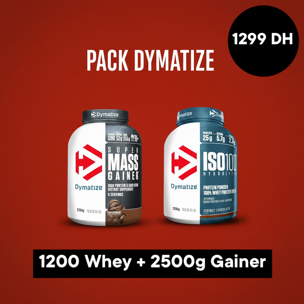 Pack Dymatize - 1200G Whey + 2500g Gainer
