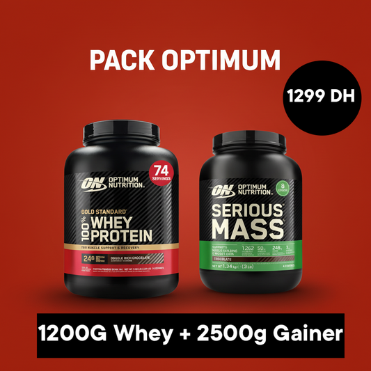 Pack Optimum - 1200G Whey + 2500g Gainer